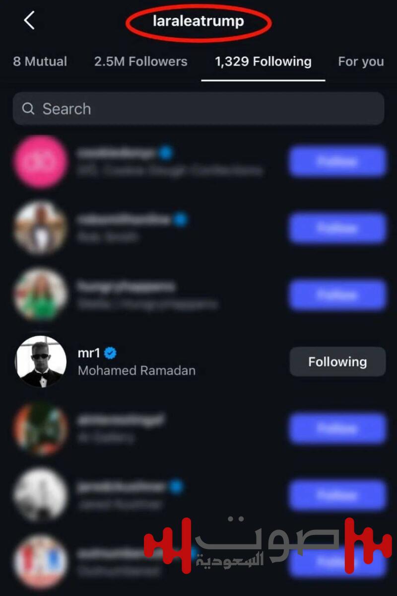 «بعد جدل صورتهما».. لارا ترمب تبدأ في متابعة محمد رمضان على «إنستغرام»