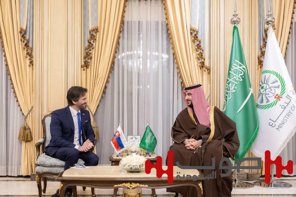 خالد بن سلمان يبحث «الثنائية» ويناقش «المستجدات» مع وزير دفاع سلوفاكيا