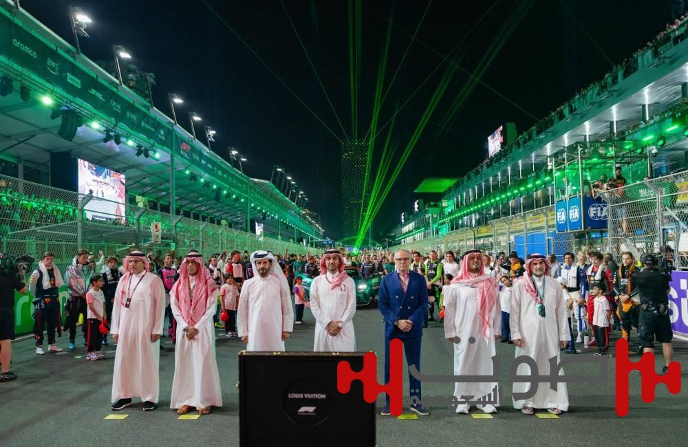 وزير الرياضة يحضر سباق جائزة السعودية الكبرى stc لـ«فورمولا1» 2025 في جدة
