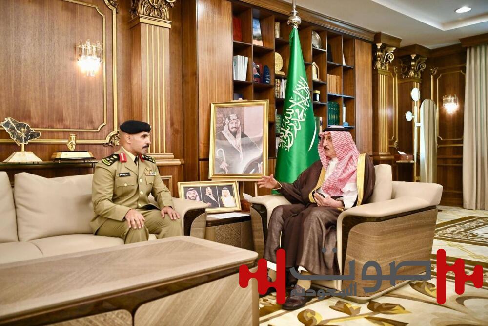 أمير جازان يستقبل قائد قوة أمن المنشآت المعين حديثاً بالمنطقة