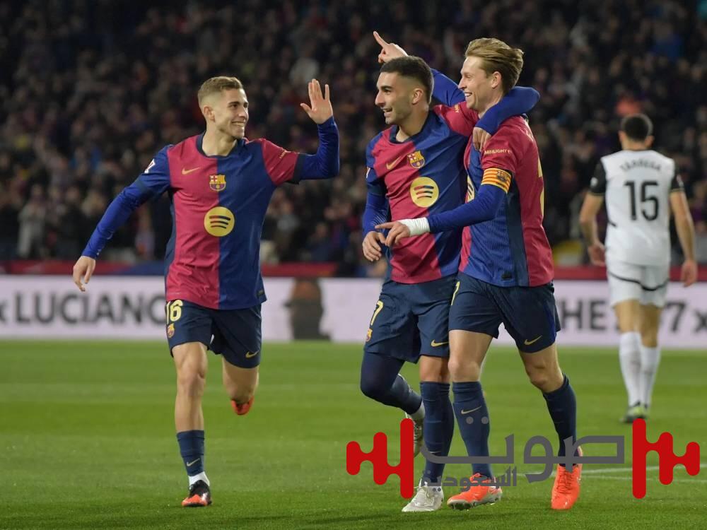برشلونة يضرب فالنسيا بسباعية