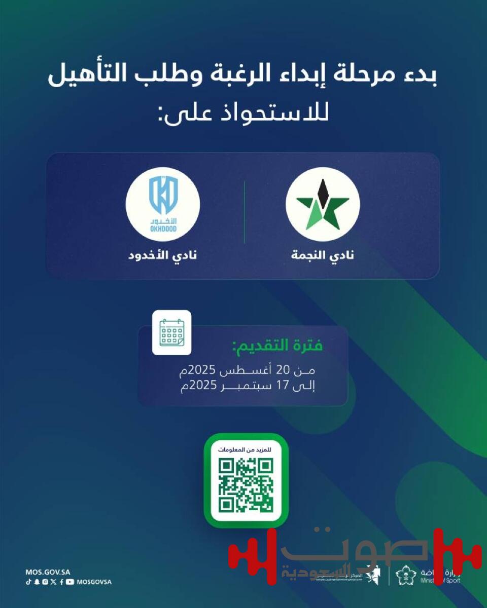 بدء استقبال طلبات الاستحواذ على ناديي النجمة والأخدود