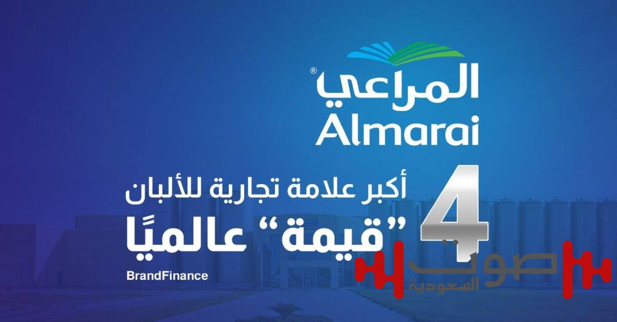 «المراعي».. رابع أكبر علامة تجارية للألبان «قيمة» عالمياً للعام الثالث على التوالي