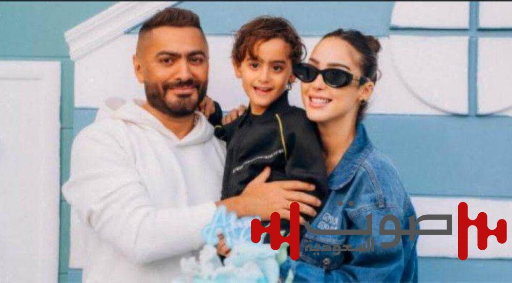 نجل تامر حسني في مرحلة حرجة.. وبسمة بوسيل تطلب الدعاء