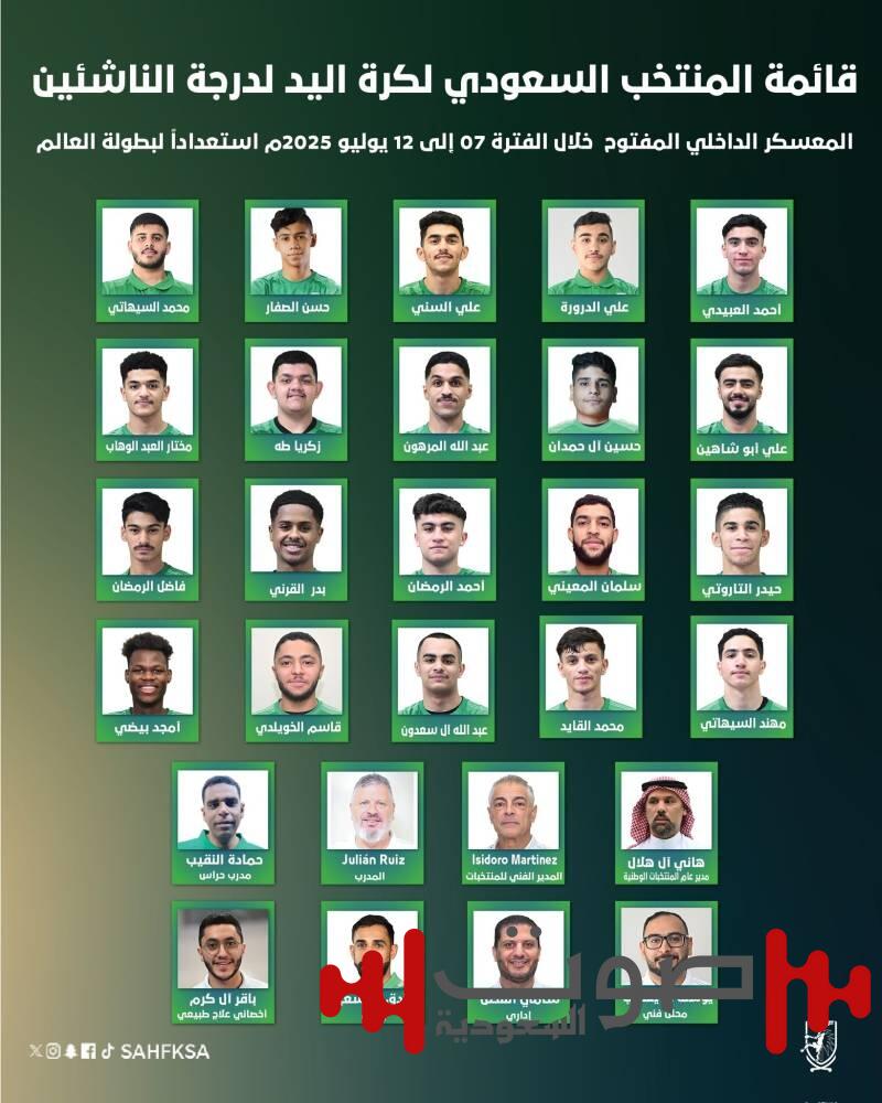 المنتخب السعودي للناشئين يستعد للمونديال كرة اليد