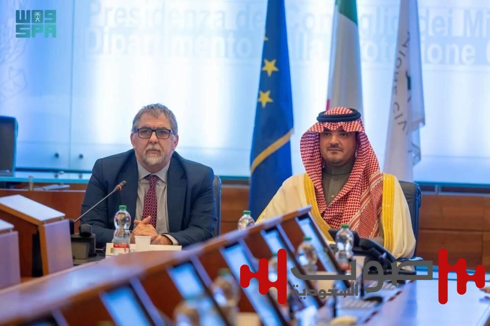 وزير الداخلية يزور وكالة الحماية المدنية الإيطالية