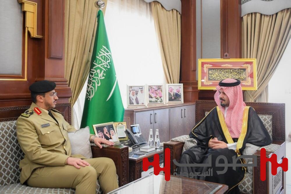 سلمان بن سلطان يستقبل قائد قوات أمن المنشآت بالمدينة المنورة